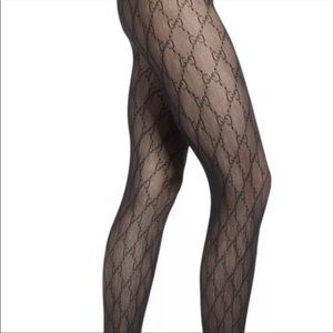 GUCCI Interlocking GG Black Tights